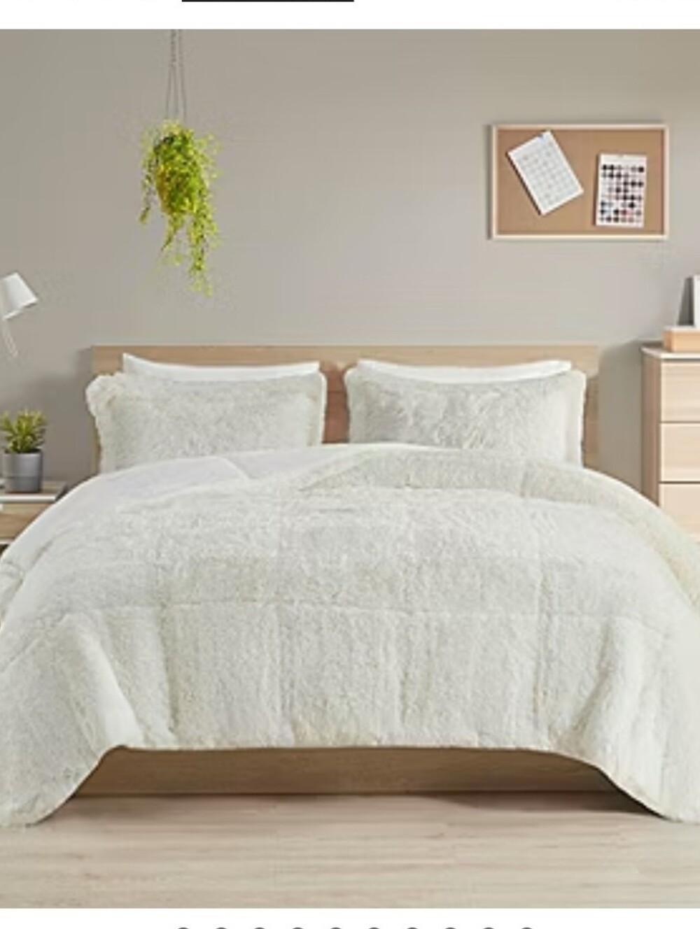 Intelligent Design Leena Shaggy Faux Fur Comforter Mini Set Ivory